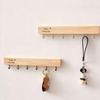 Massief Houten Wandhaken 6 Haken Wandmontage Opbergrek Praktische Decoratiehaken voor Thuis Thuis Organizers