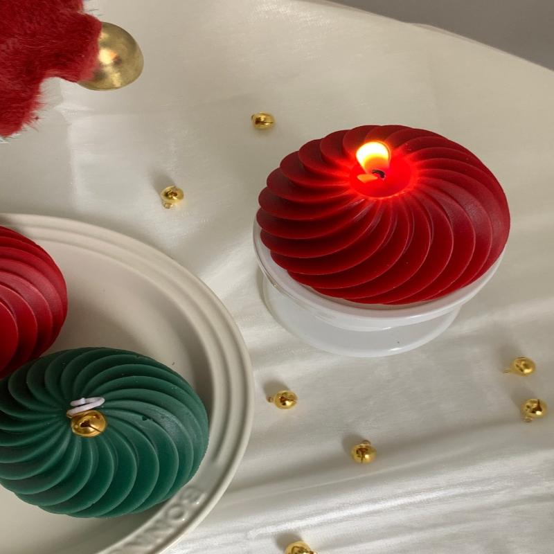 Diagonal Stripes Silicone Candle Mold Diy Scented Candles Rotate Ball Craft Molds Soap Resin Plaster Making Home Christmas Decor