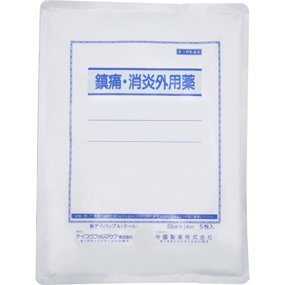 Teikoku Pharma Care New Teipap A Cool Large Size 5 sheets Patches (Cooling) Paste Indications: Lower back pain, bruises, sprains, stiff shoulders, joi