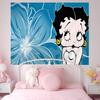 BBetty Girl BBoops Colorful Tapestry Wall Hanging Bohemian Wall Tapestries Mandala Wall Hanging Sheets