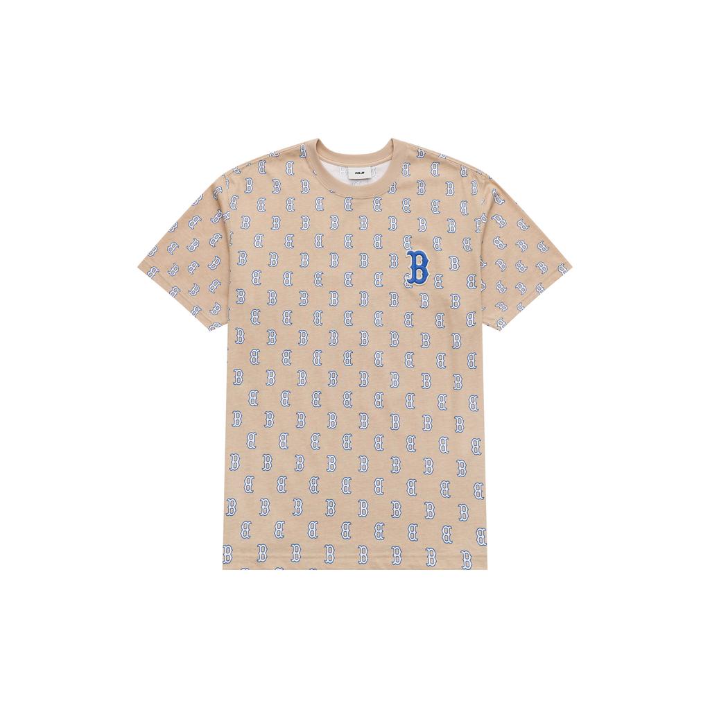 New MLB Boston Red Sox T Shirt Unisex Light Sand Brown 3ATSM1133-43SAL