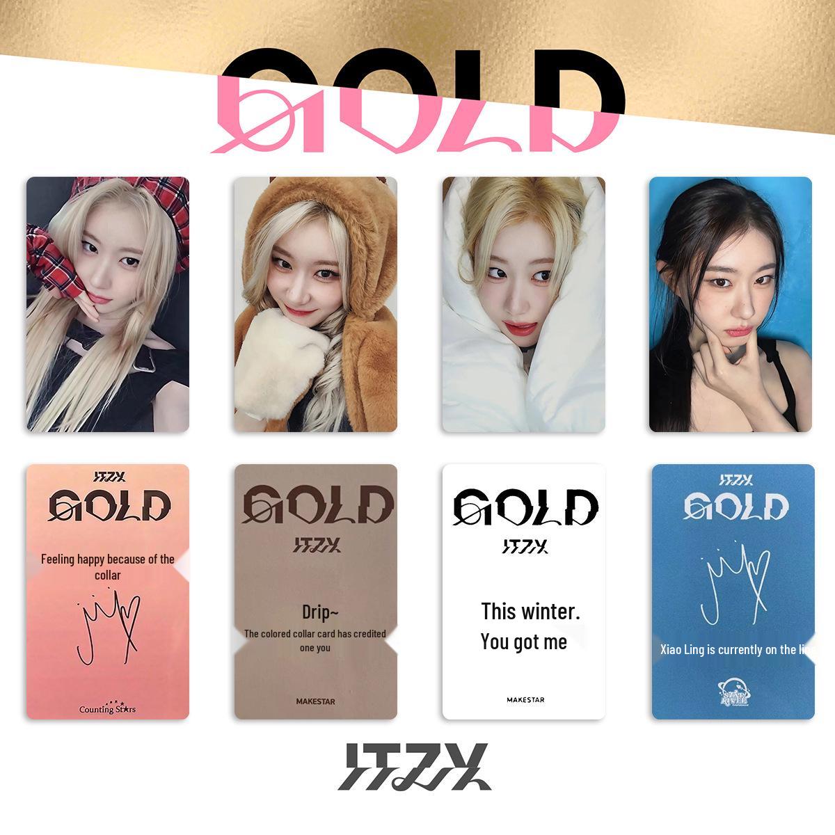 ITZY Альбом к возвращению Gold: Специальный набор фотокарточек - Хван Йеджи и Чхэрён gray