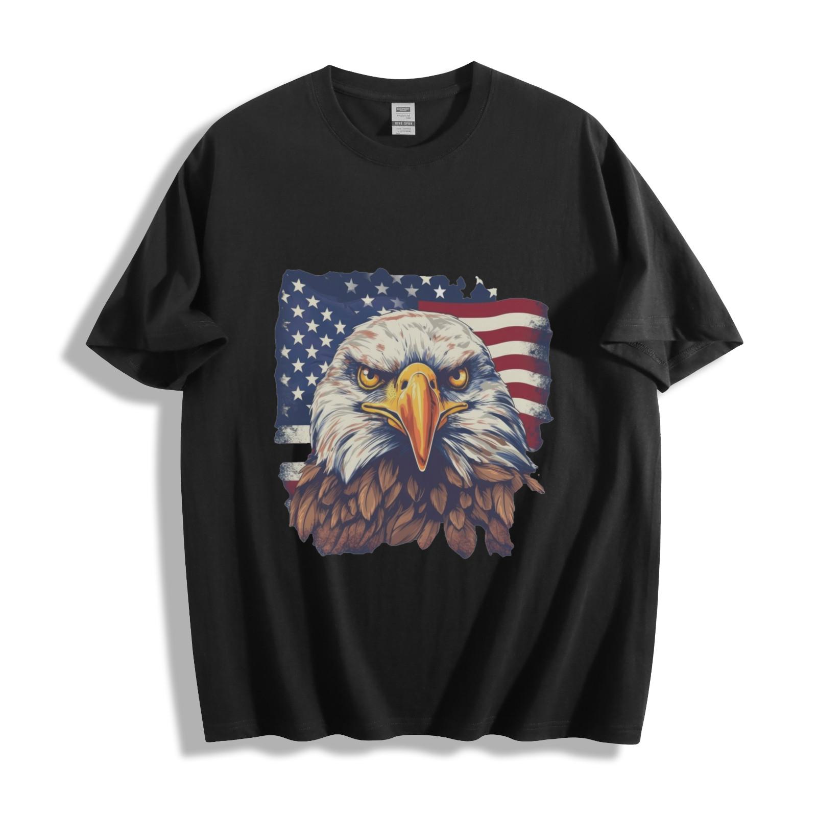 Patriotic Eagle Soar T-Shirt Mens Womens Tees Top - American Pride Unisex Tee S