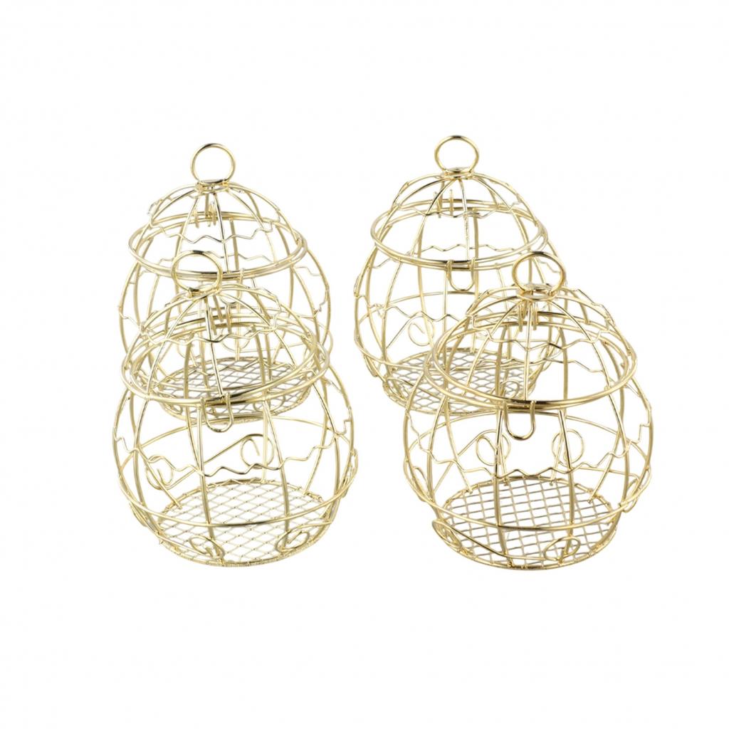 Zestaw 4 karmników na kule tłuszczowe Łatwa instalacja Idealny do każdej przestrzeni zewnętrznej