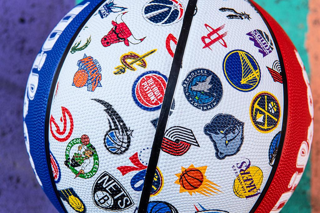 Wilson Basketball NBA ALL TEAM BSKT 7 NBA All WTB1301XBNBA Size (Size Team) Men's 7/Diameter Approx. 24.5cm, Red/White/Blue