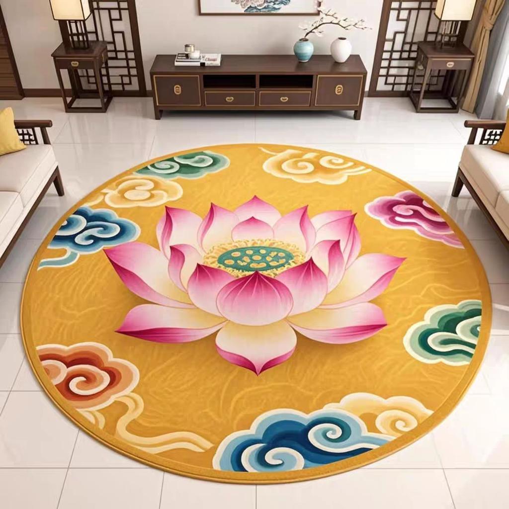 Chinese Lotus Carpet Home Mat Temple Kneeling Worship Lotus Living Room Meditation Mat Living Room
