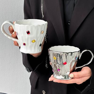 Gem Party Hot Girls Ambient Glass Diamond Couple Mug Trendy Fashion Bar Water Cup