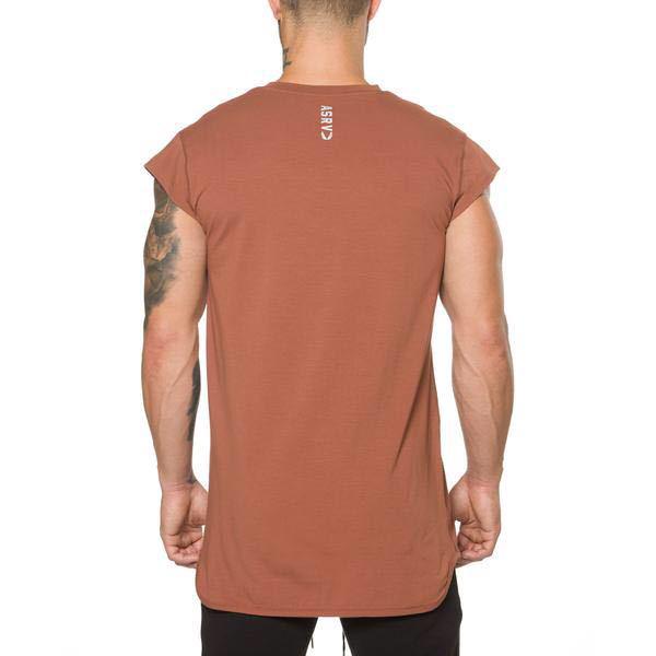 Men's Muscle Sleeveless Slim-Fit Cotton Tank for Fitness