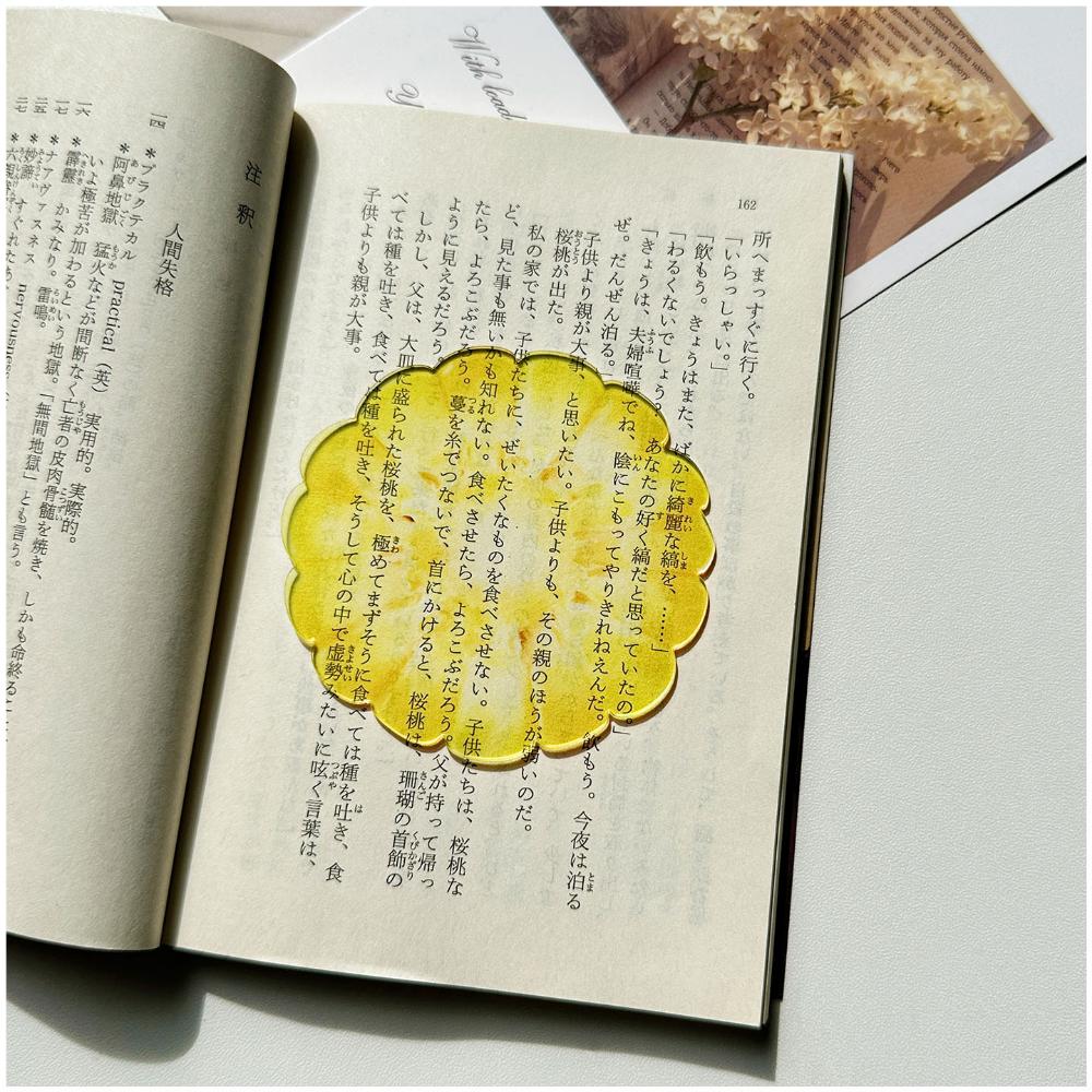 Transparenter Acryl-Lesezeichen Frucht-Gemüse-Design Kreativer Seitenmarkierer Klares Buchzubehör Für Lese-Schüler Geschenk