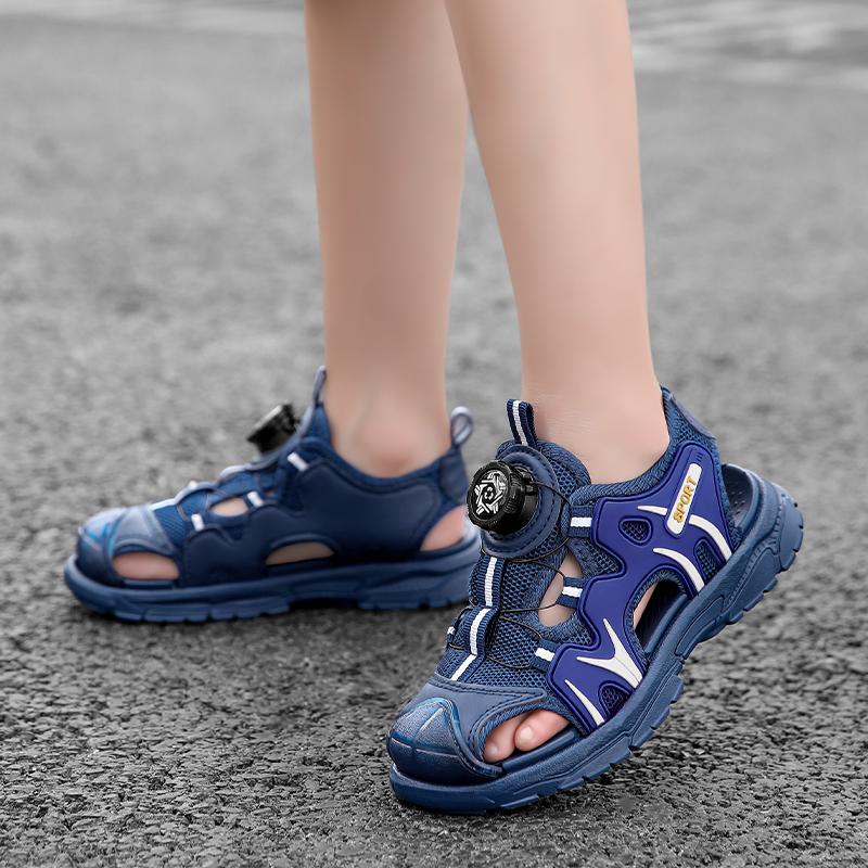29-39 Sandali Estivi Antiscivolo Resistenti all'Usura Traspiranti alla Moda con Punta Chiusa Scarpe da Spiaggia per Bambini