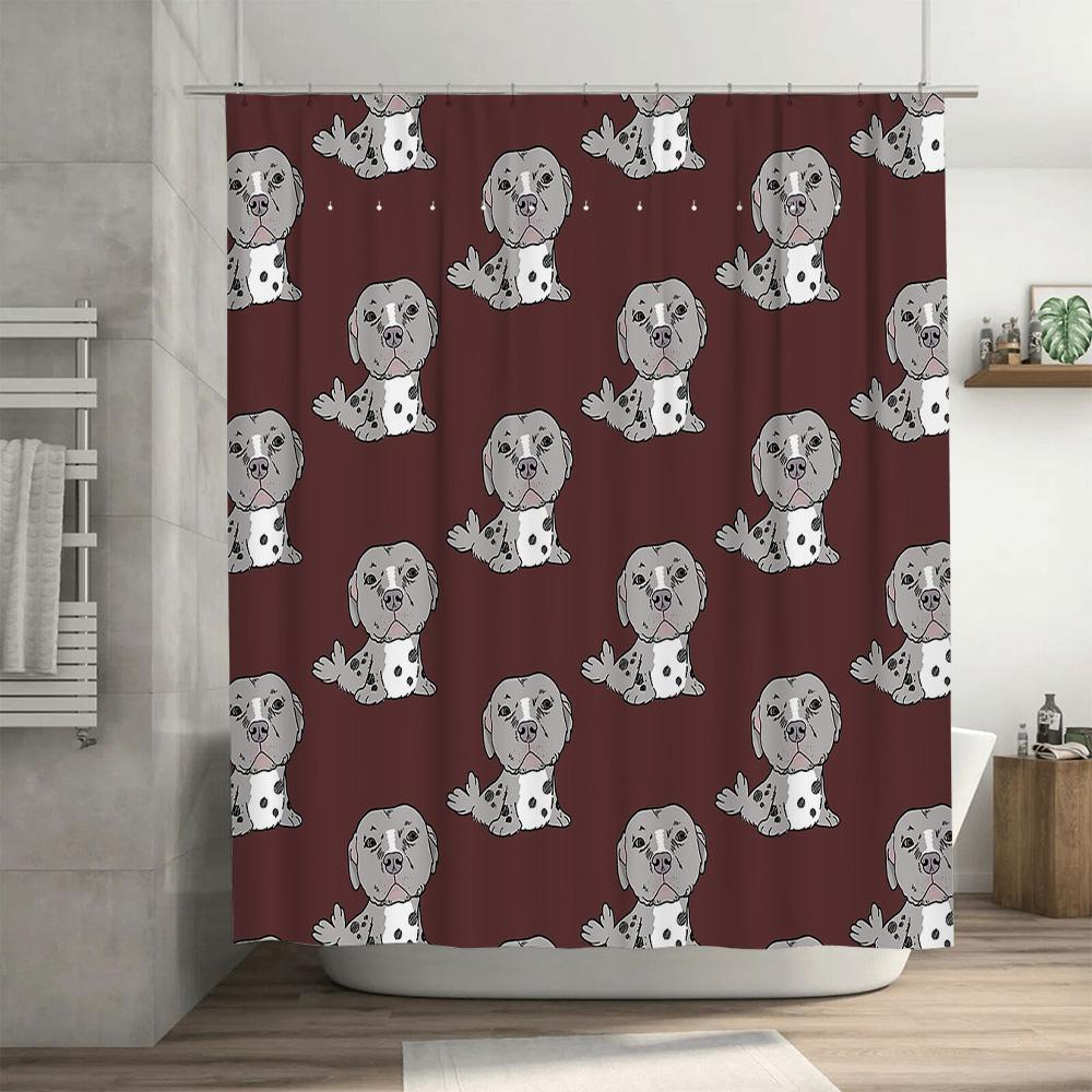 French Bulldog Shower Curtain Waterproof Cute Puppy Dog Bath Decor Set Vintage Farmhouse Bathroom Art Home Decor