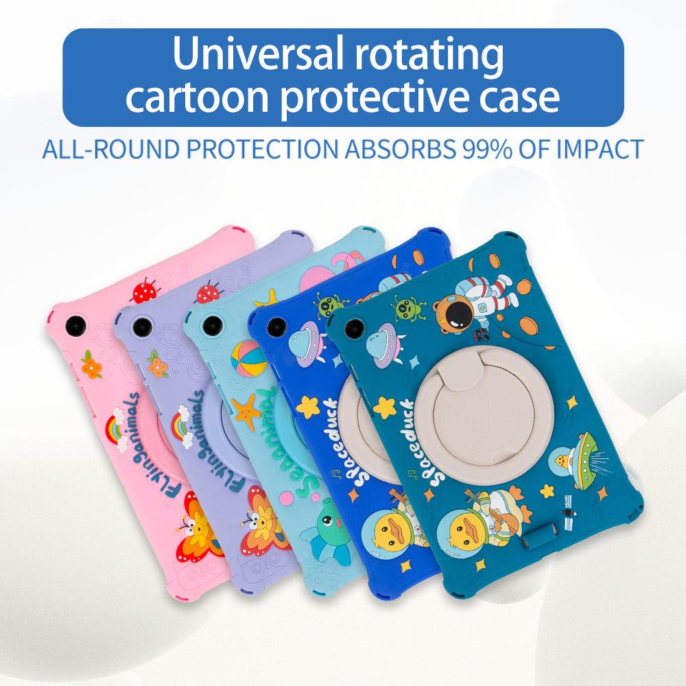 Funda Para For Samsung Tab A9 Plus Soft Rotating Stand Case A9+ SM-X210N/X216B 11inch Cartoon Protective Cover