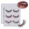 3 Pairs Packing Fluffy Full Strip Eyelashes Vendors Natural 3D Mink Lashes 8-16mm Eyelashes