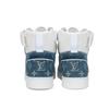 Louis Vuitton Lv Boombox Monogram High Top Sneakers Denim Blue Women's 1A8E3C