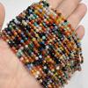 4MM Natural Faceted Quality Agates Crystal Jades Stone Beads Tiny Loose Green Yellow Pink Red Gem Bead For Jewelry Making DIY