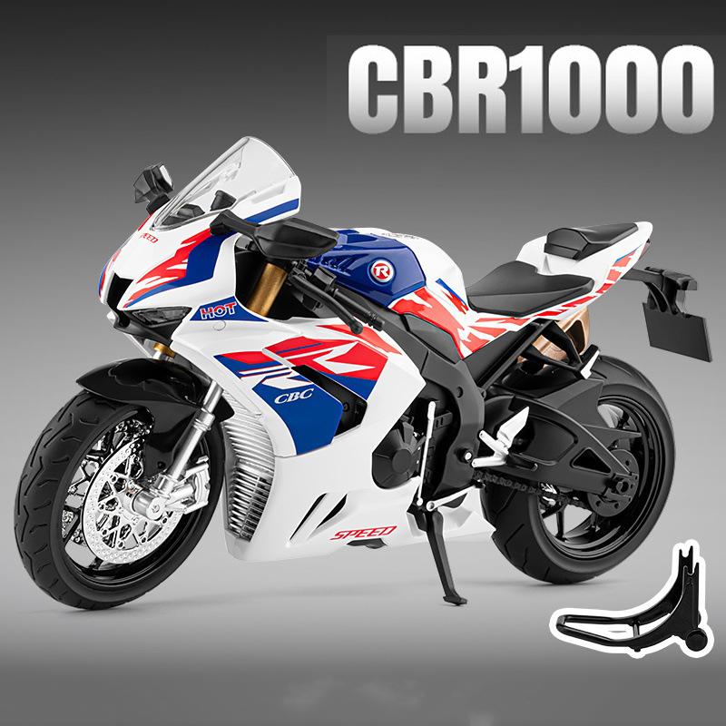 1:9 Scale Honda CBR1000 R1M Motorcycles Models Toys Metal Diecast Rubber Tires Shock Absorption Motorbikes for Home Decoration
