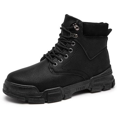Mode Herrenschuhe Frühling Herbst Stiefel Retro-Stil Stiefeletten Schnürstiefel Freizeitschuhe High-Top-Schuhe für Herren Abriebfest Zapatos Stiefel