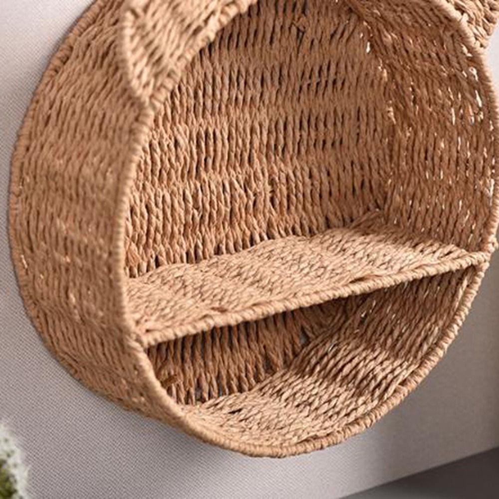 Durable 2 Tier Bear Ear Wall Mounting Shelf Handmade Cute Plant Display Storage Rack Decorative Hanging Storage Basket Kids Room