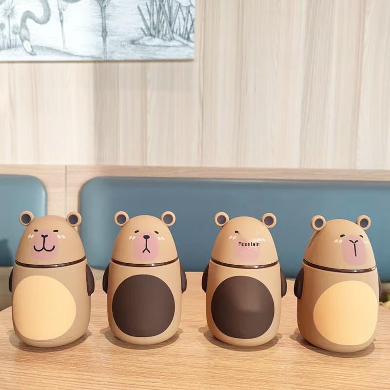 Changbaosen Cute Capybara Double-Layer Insulated Glass Cup