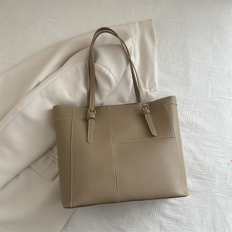 Chic Pu Leather Tote Bag Fashionable Casual Shoulder Handbag For Daily Use