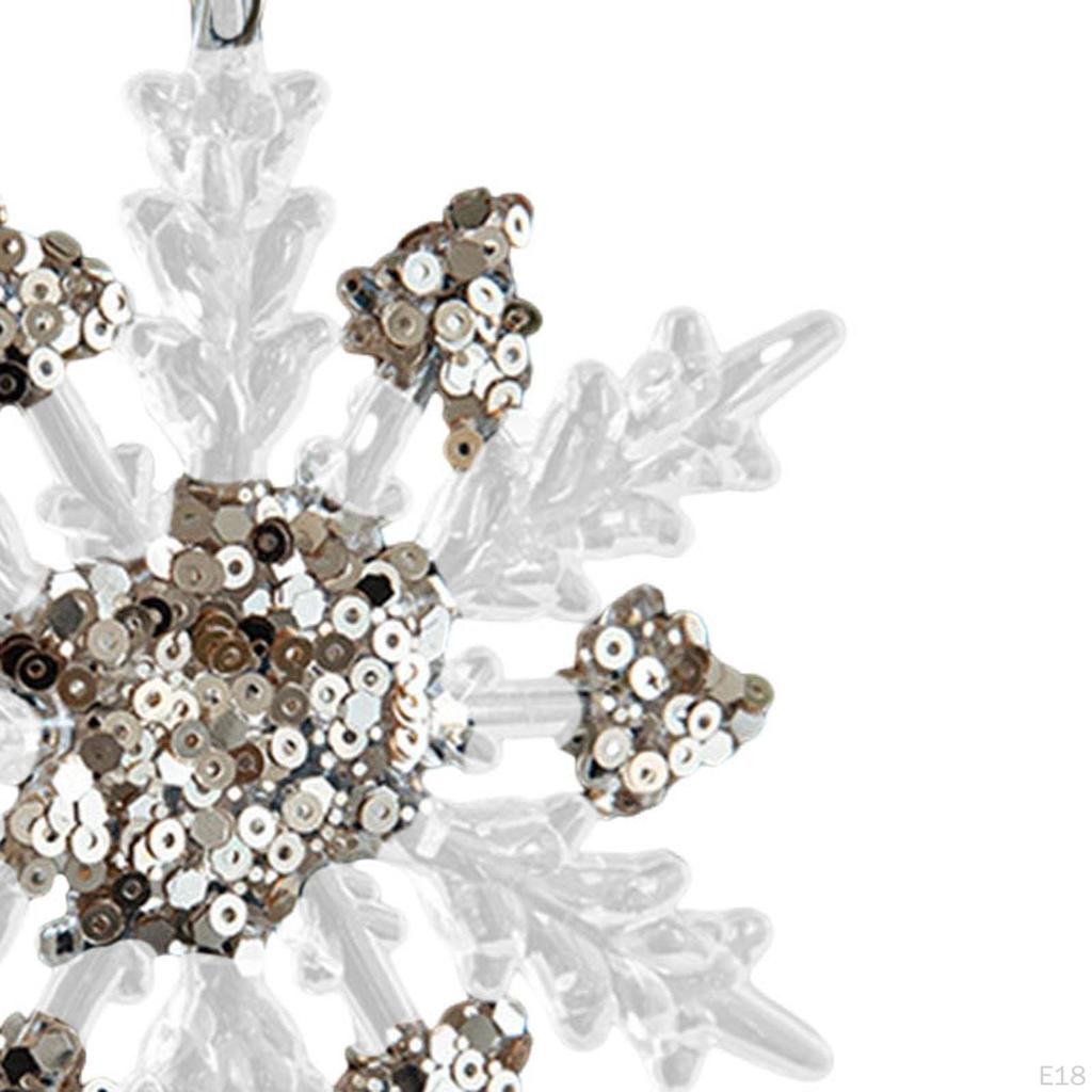 Christmas Tree Pendant Acrylic Ornament Sequin Xmas Decoration Winter Theme for Nursery