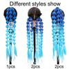 Synthetic Ponytail Extension Corlorful Bubble Braid Long Lantern Braided Ponytail Hair Tie Straight Hairpieces for Women