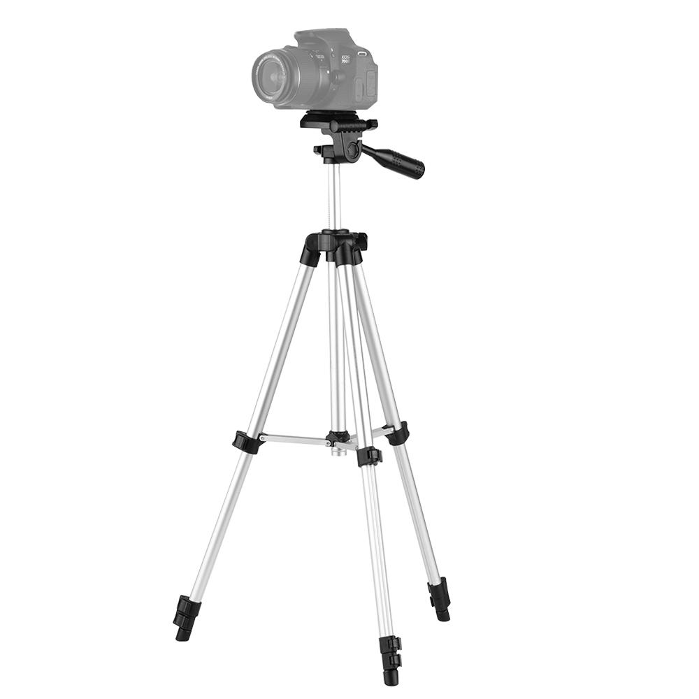 Max. Height 46inch/118cm Aluminum Alloy Camera Tripod Lightweight Portable Photography Video Tripod Max. Load 2.5kg with Carrying Bag Compatible with