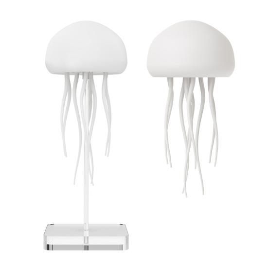 Floating Jellyfish Lamp Gradient Dimming Voice And Sound Interactive Control Night Light Rechargeable USB Type-C Color Changing Mood Lamp for Bedroom