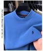Men's Winter Fleece Hoodie Casual High-End Round Neck T-Shirt 2025 Thick Base Layer