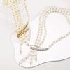 Lock Bone Chain Retro Chic Pearl Necklace Minimalis Elegant Zinc Zinc Alloy Pearl Necklace  Gift