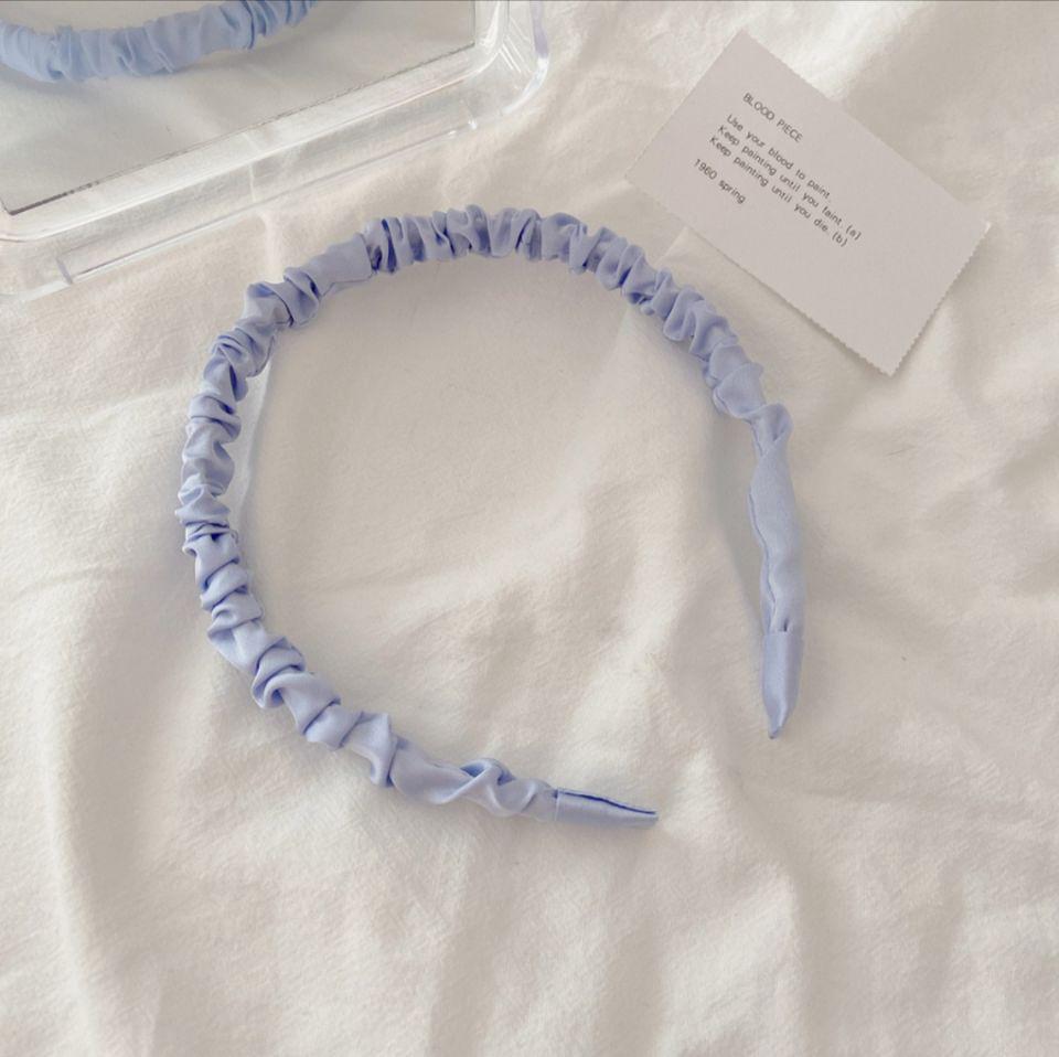 First Love Satin Pleated Headband & Sweet Purple Grape Hairpin Set