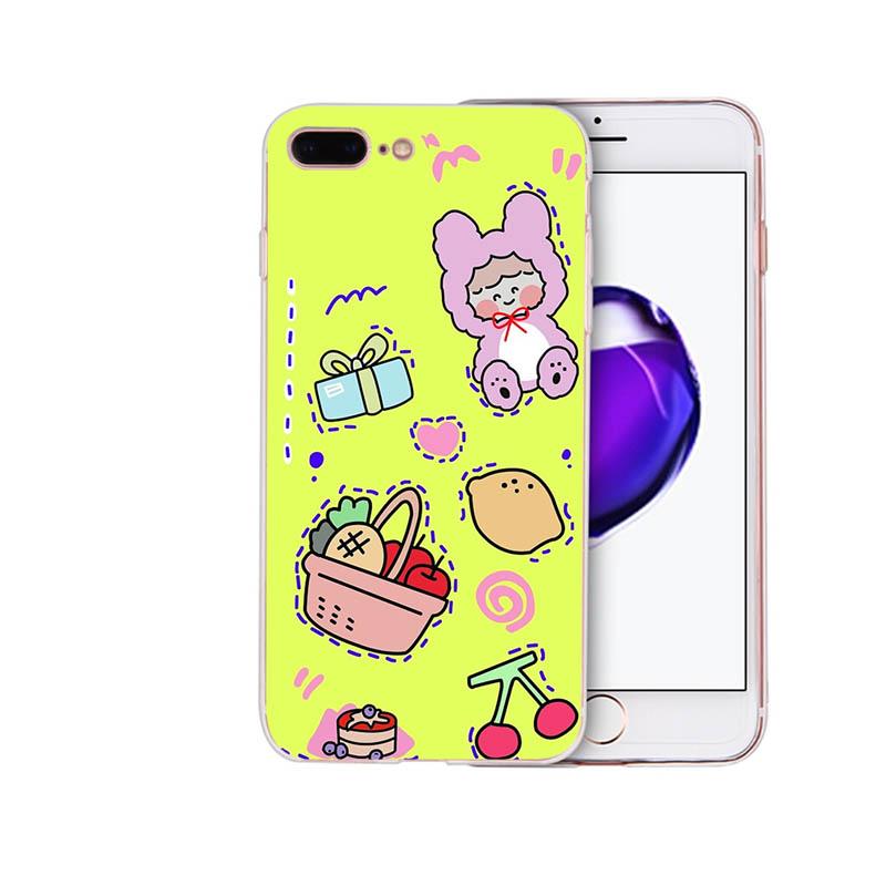 

Мягкий прозрачный чехол для телефона Милый мультяшный чехол для девочки для iPhone 11 Pro XS Max 12 Mini X XR SE 6S 6 5S 7 8 Plus 10 TPU чехол iPhone 12 mini