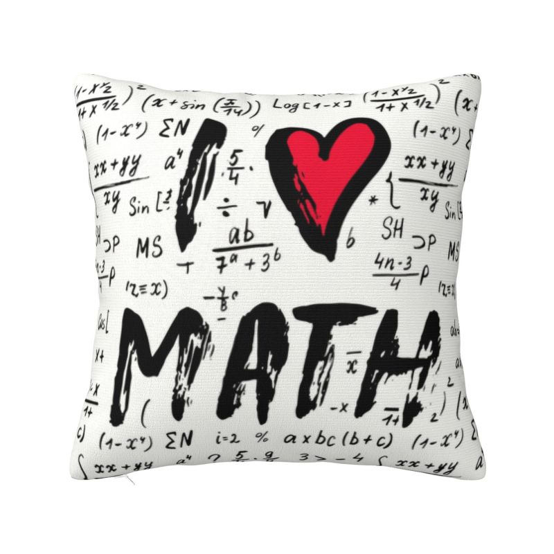 Mathematics Formulas Math Numbers Luxury Pillow Cover Home Decorative Geek Science Puzzle Sofa Cushion