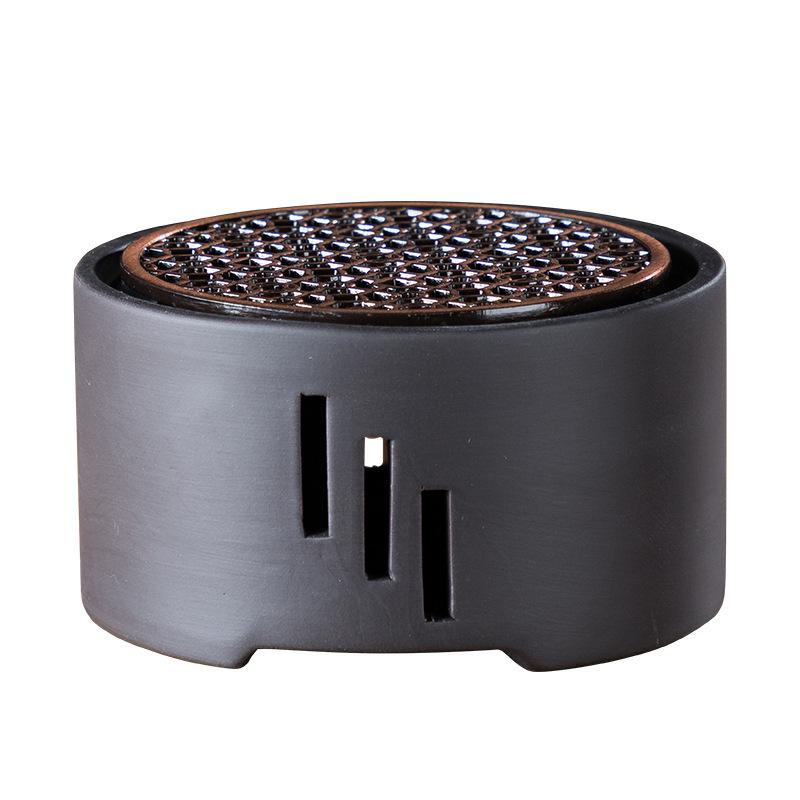 

Ceramic Candle-Heating Base for Gongfu Tea Ceremony with Metal Pad