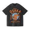 Fashion Osaka Octopus Printed Japanese Wash Design T-shirts Vintage Short Sleeve Harajuku Sports Tees Oversize Man