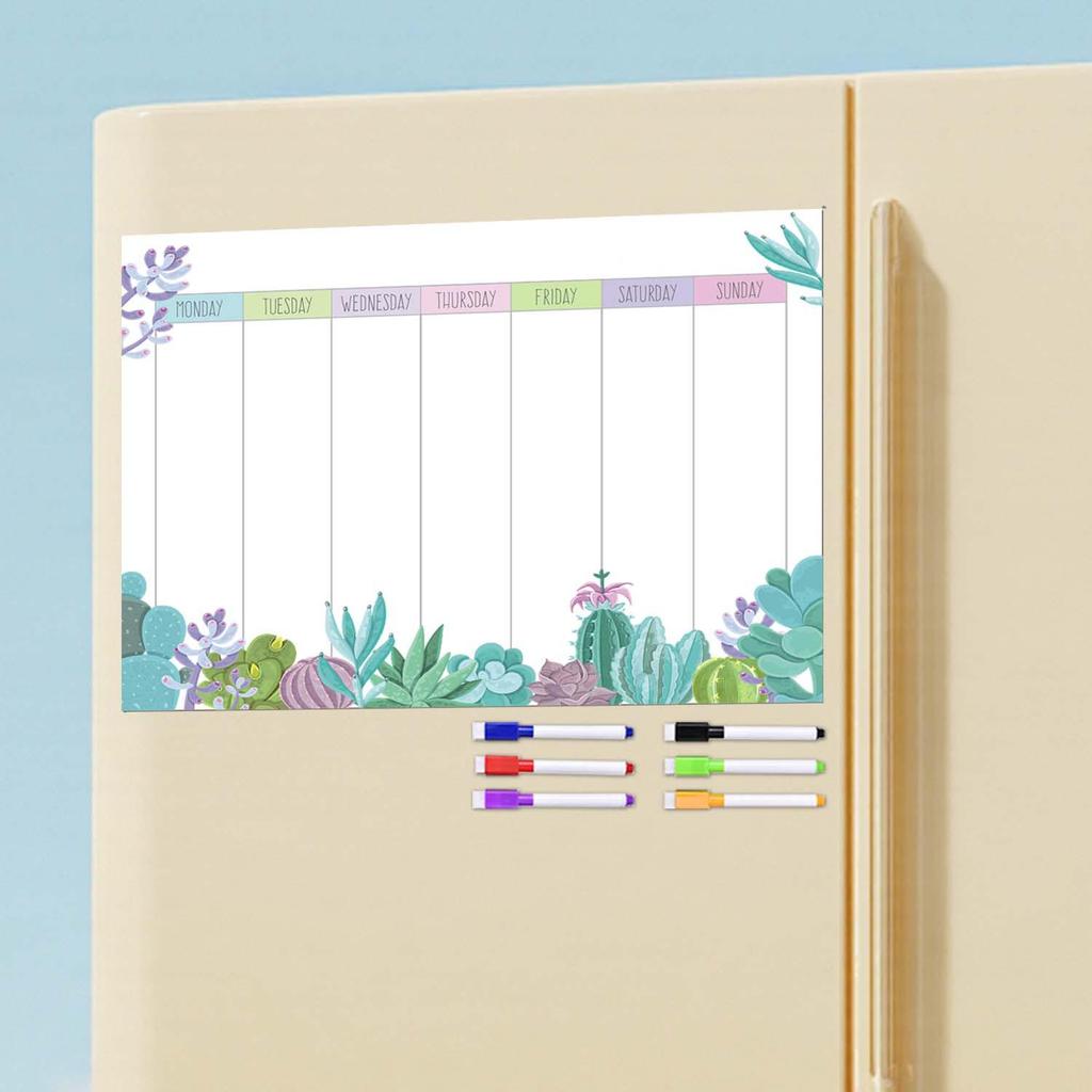 Multi-Style Magnetic Message Board: Wipeable Refrigerator Whiteboard Sticker