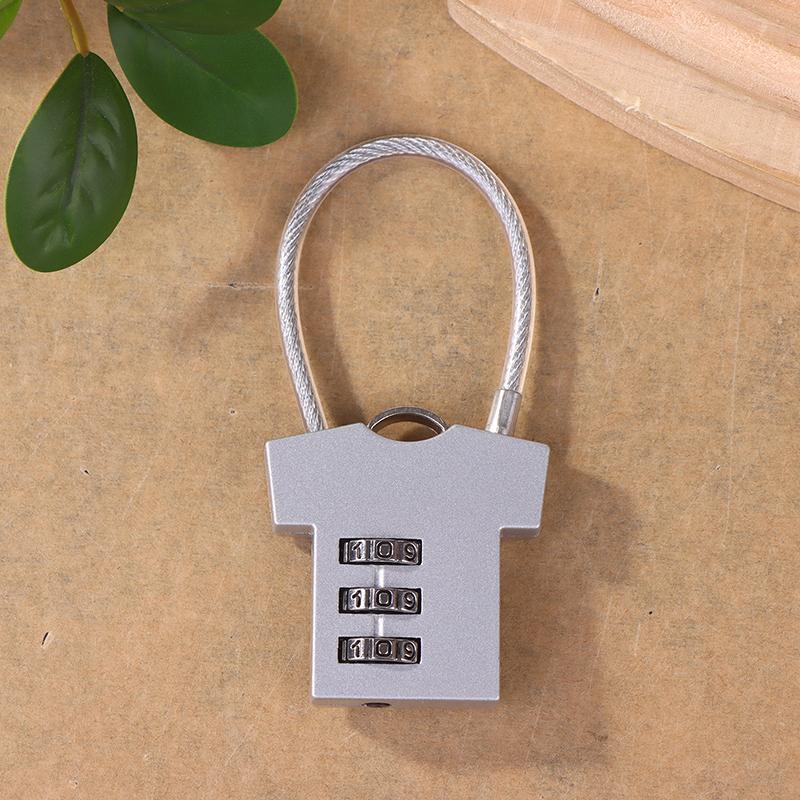 3 Digit Zinc Alloy Password Lock Steel Wire Security Lock Suitcase Luggage Anti-Theft Coded Lock Cupboard Cabinet Locker Padlock
