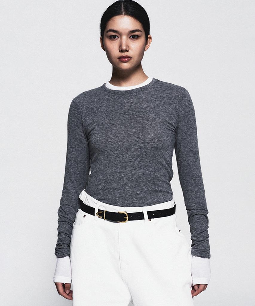 M.M.M Classic Wool Crewneck Top_Gray