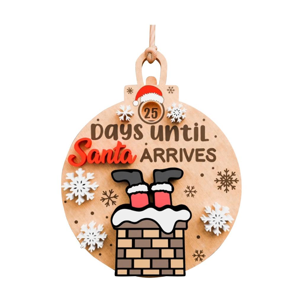 Christmas Countdown Activity Pendant Decoration 3D Style Wreath Countdown Festival Pendant