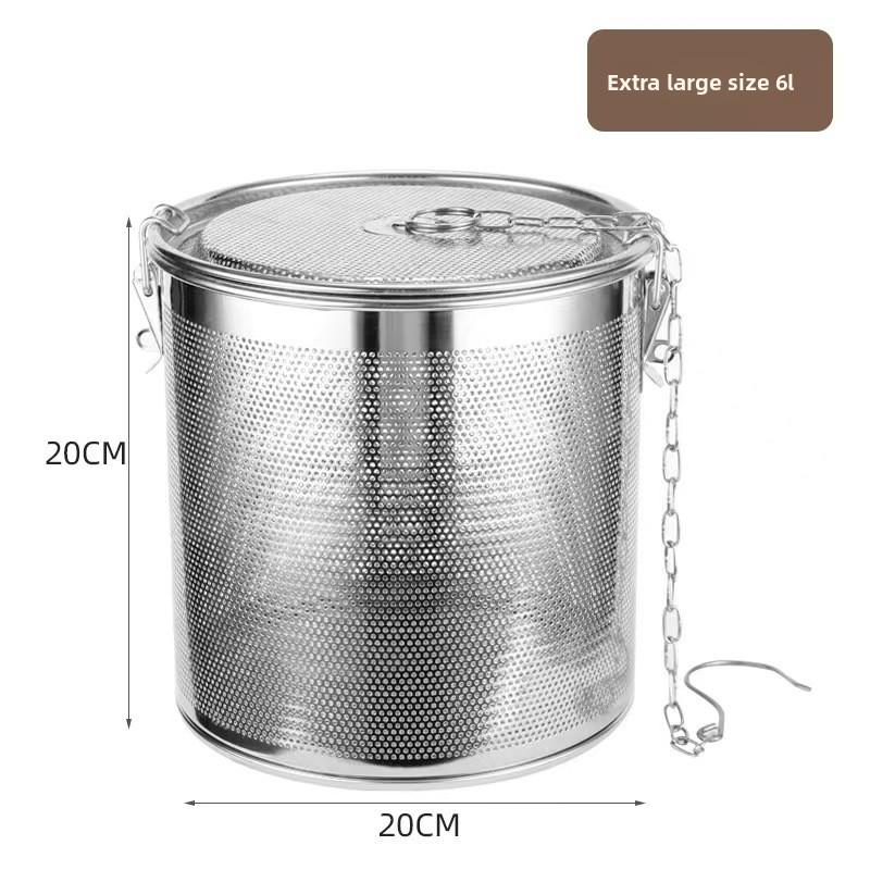 Stainless Steel Brine Cage Seasoning Fine Mesh Tea Strainer Brine Stew Supplies Filter Seasoning Bag Spice Box