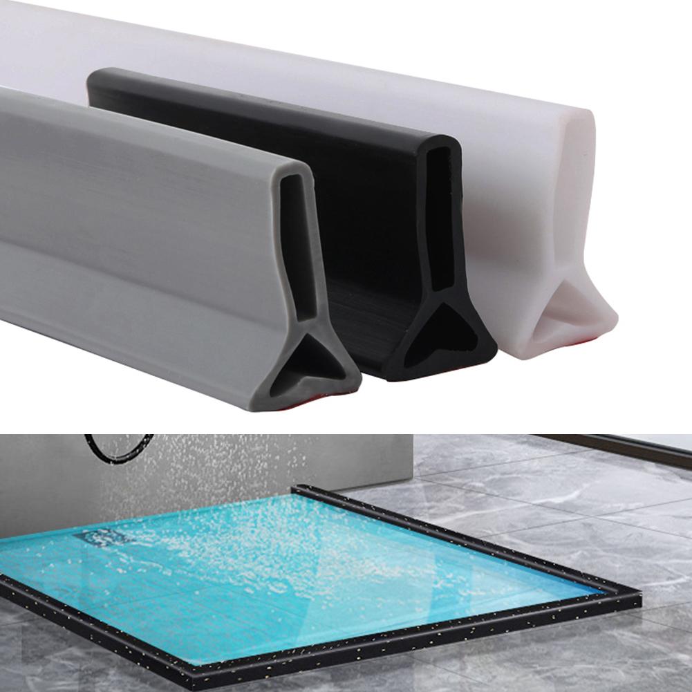 Stopper Water Barrier 5cm Height Accessories Bathroom Kitchens Silicone Transparent/Grey/black/white Brand New