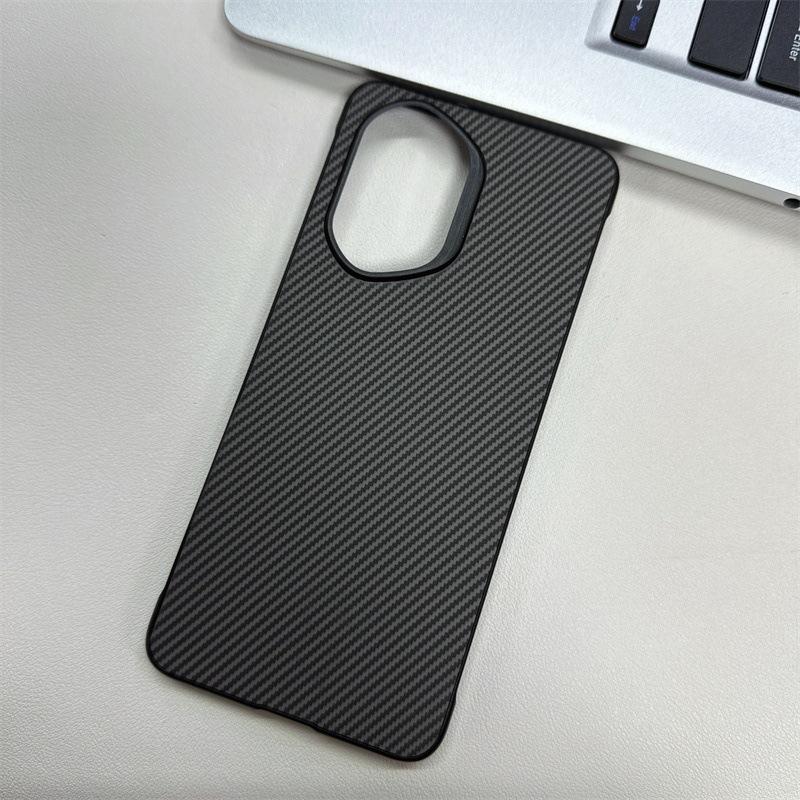 Applicable To Honor 400 Mobile Phone Case Without Border Large Hole Carbon Fiber Pattern Sticker Honor90Pro Magnetic Anti-drop Protection