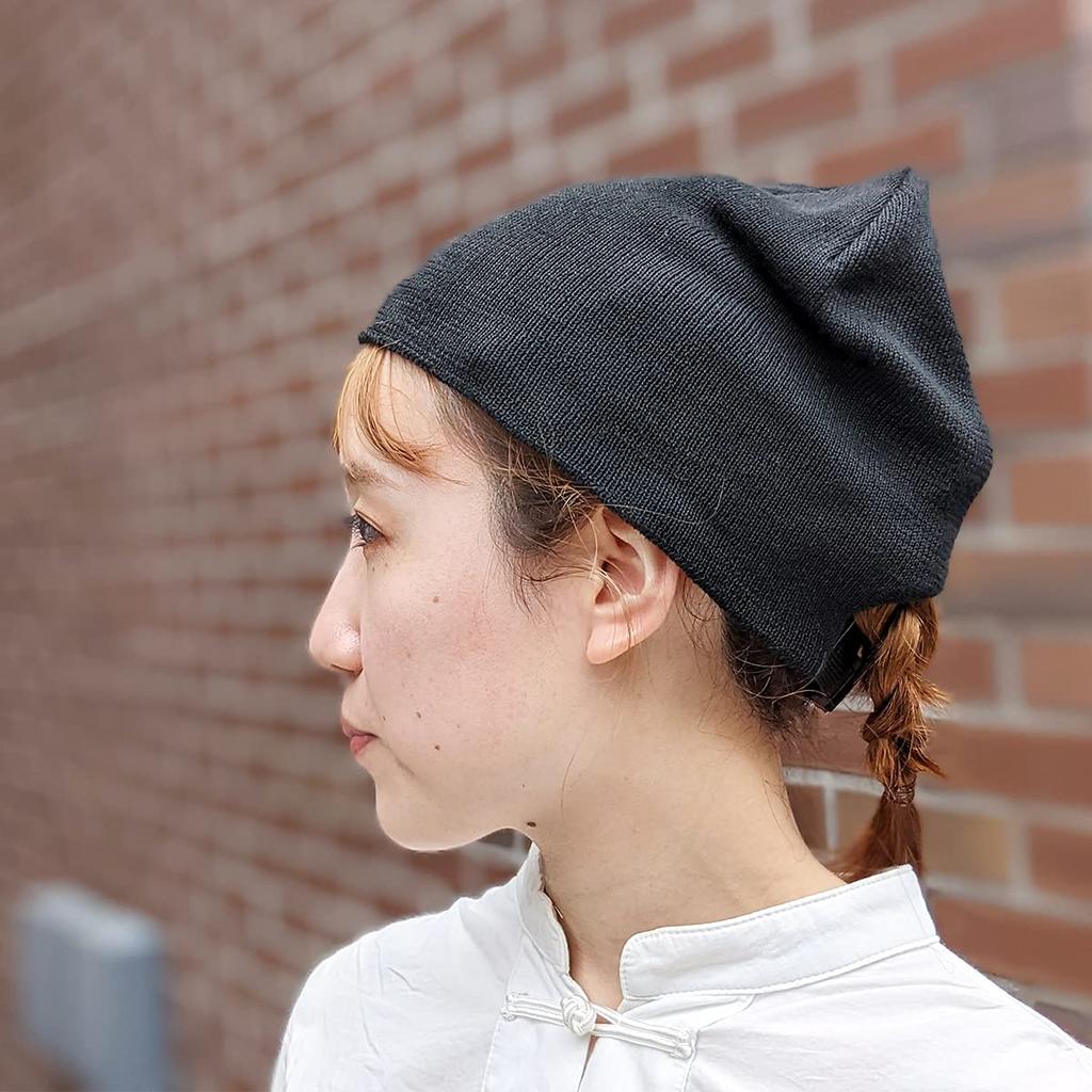Basic Enchi Adjustable Beanie Knit Cap Recycled Plus Adjustable Hand Black Hat, Polyester, Sizes, Strap, Washable, Women's,