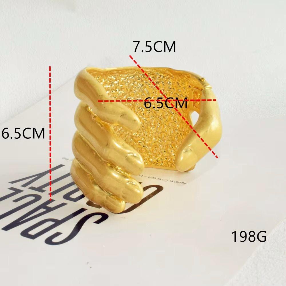 Vintage Palm Ring Bracelet Light Luxury Handshake Bracelet Palm Grip Bracelet  Women Men
