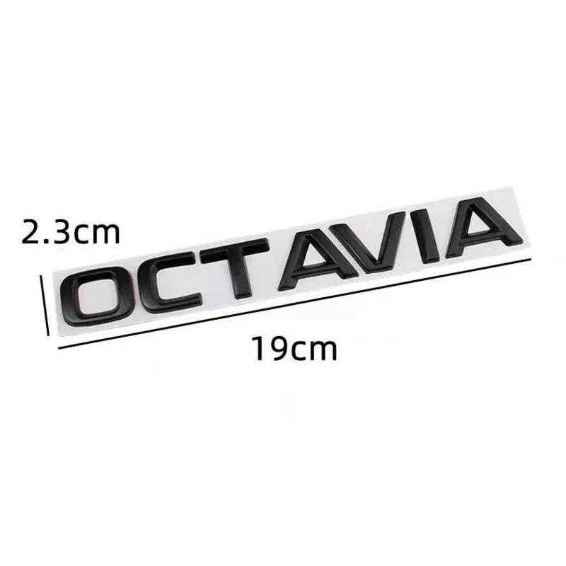 AFO1 1pcs 3D Metal High Quality Silver/black Car Letter Emblem Rear Tail Trunk Decals Badge Sticker Decal Styling For Skoda