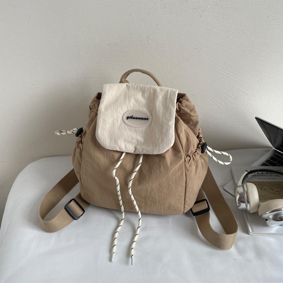 

Japanese-Style Washed Canvas Vintage Small Backpack for Female College Students, Trendy Casual Versatile Mini Hiking Backpack for Commuting,