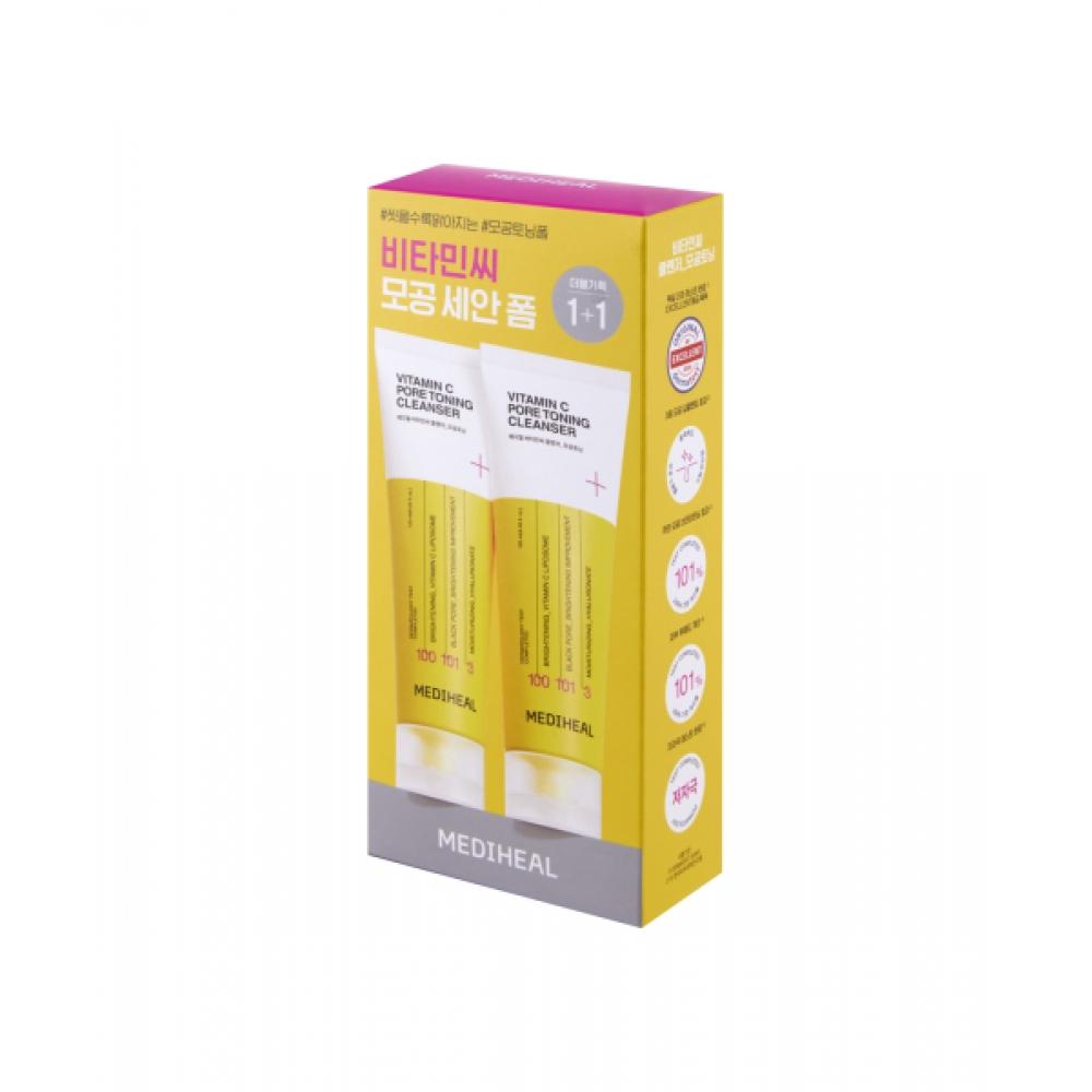 Mediheal [2paCk] Vitamin C Pore Toning Cleansing Foam 1+1 speCial Set