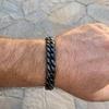 Classic Thin Cuban Chain Bracelets for Men Women,Stainless Steel Chunky Curb Chain Wristband,Classic Metal Jewelry Gift