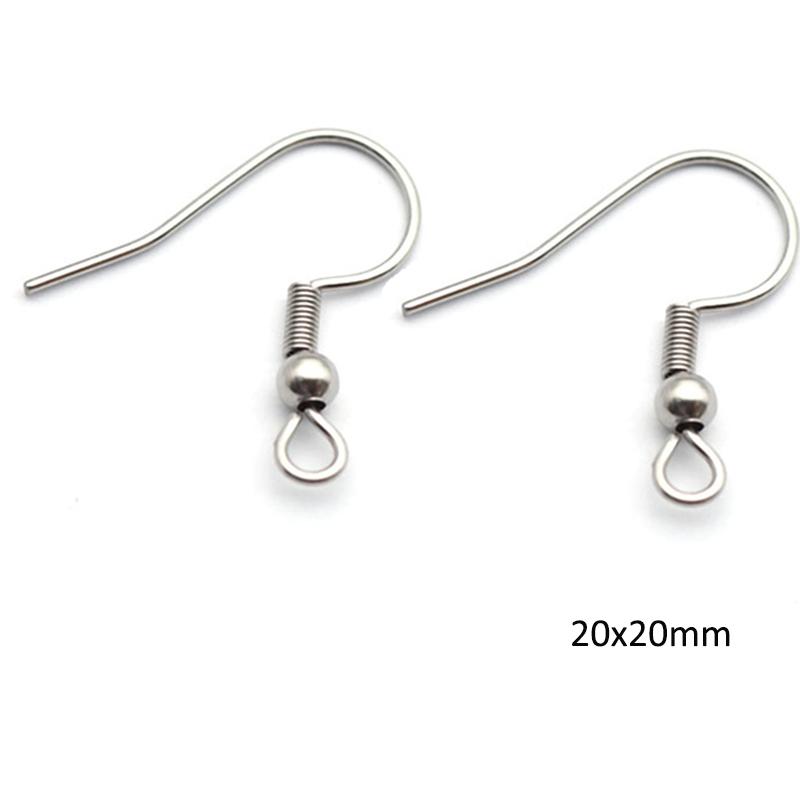 50pcs Stainless Steel Earwire Earrings Hooks Base for Earrings Ear Jewelry Making DIY Findings Accessories Wholesale Supplies