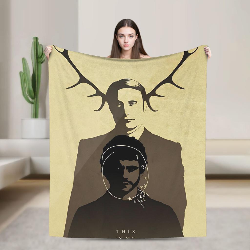 Mads Mikkelsen Super Warm Blanket Camping Plush Bedding Throws Street Trend Home Decor Flannel Bedspread Sofa Bed Cover
